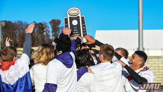 JMU team winning a championship